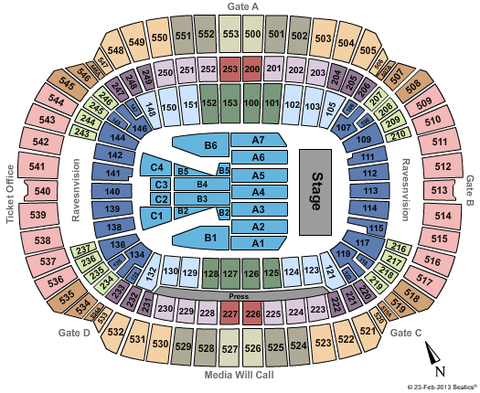 M&T Bank Stadium Seating Chart