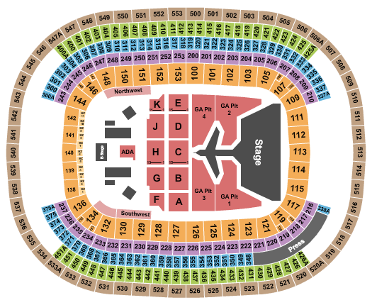 M&T Bank Stadium Seating Chart: Morgan Wallen