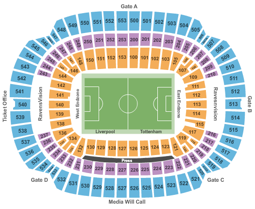 M&T Bank Stadium Seating Chart: Soccer