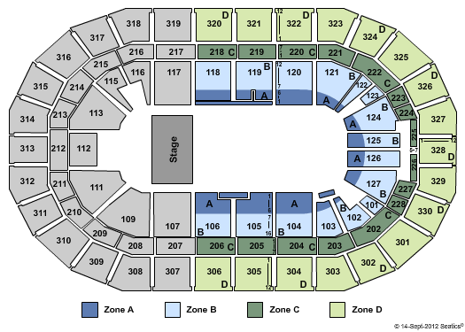 MTS Centre Seating Chart
