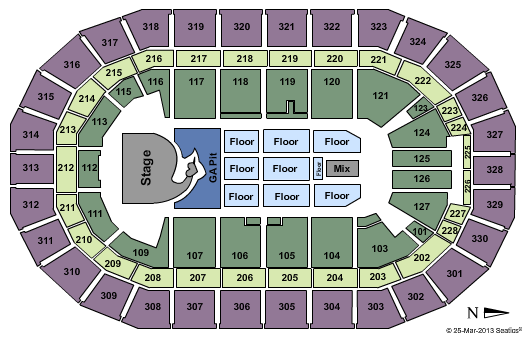 MTS Centre Seating Chart
