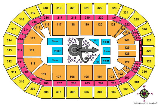 MTS Centre Seating Chart