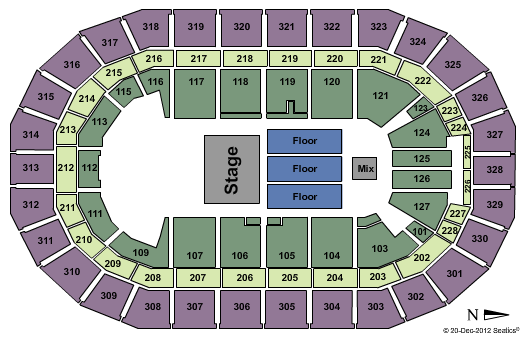 MTS Centre Seating Chart
