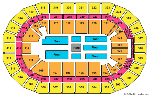 MTS Centre Seating Chart
