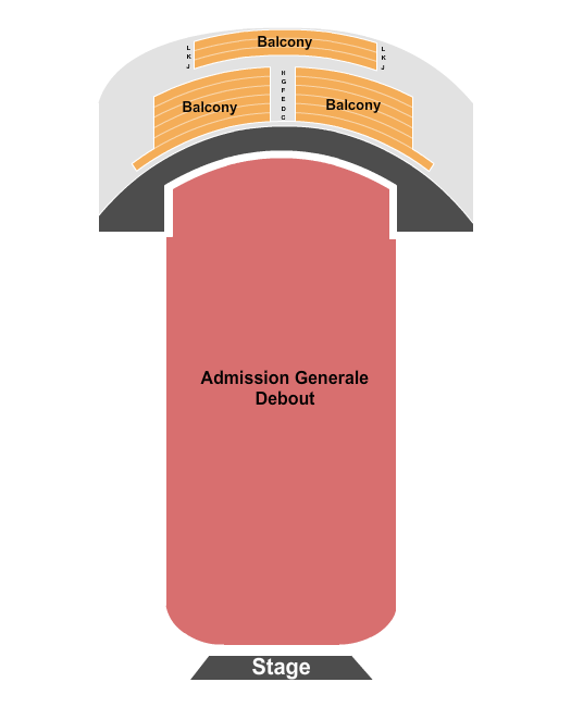 MTelus Seating Chart: GA Floor/Rsvd Blc 2