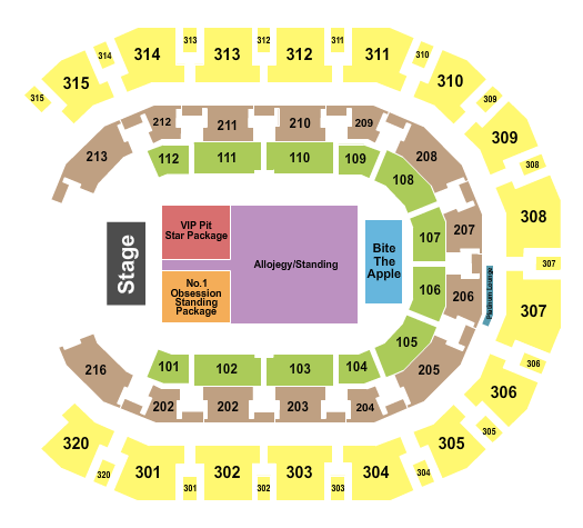 MVM Dome Seating Chart: Endstage GA/VIP