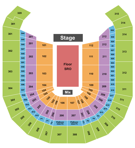 MVM Dome Seating Chart: Endstage GA