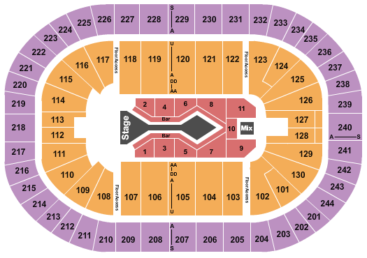 MVP Arena Seating Chart: Blake Shelton