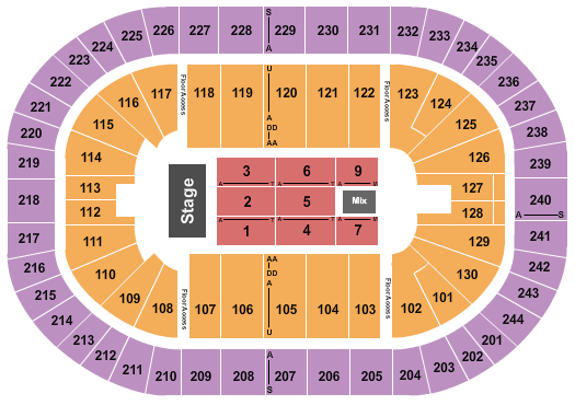 MVP Arena Seating Chart: Endstage 4