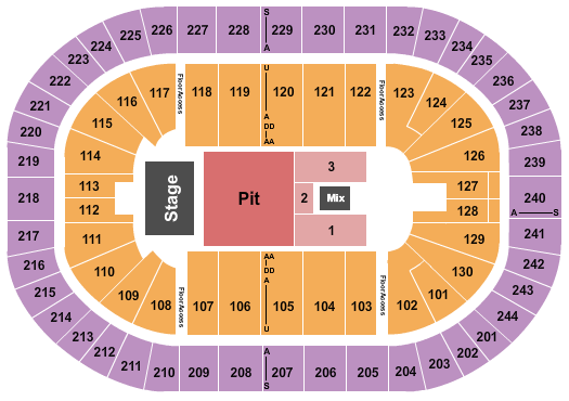 MVP Arena Seating Chart: Endstage GA Pit