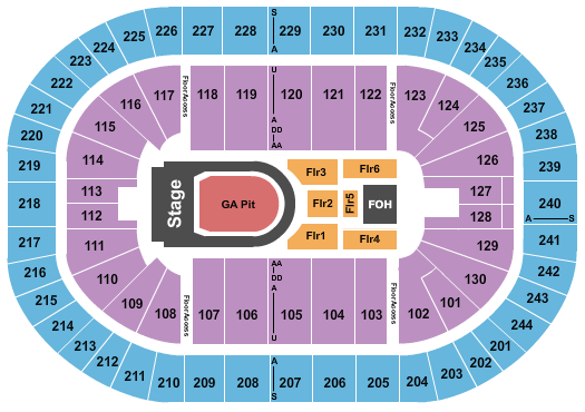 MVP Arena Seating Chart: Kane Brown