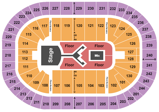 MVP Arena Seating Chart: Shinedown
