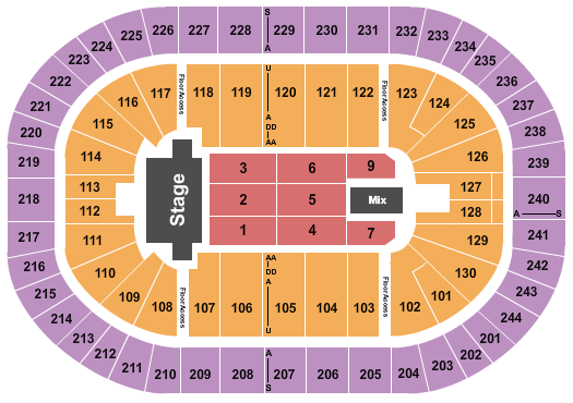 MVP Arena Seating Chart: TSO 2