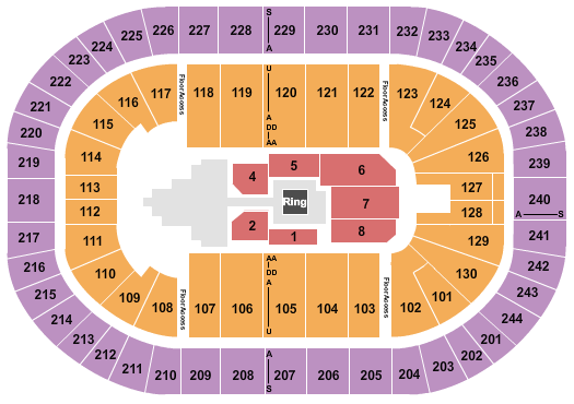 MVP Arena Seating Chart: WWE 2023