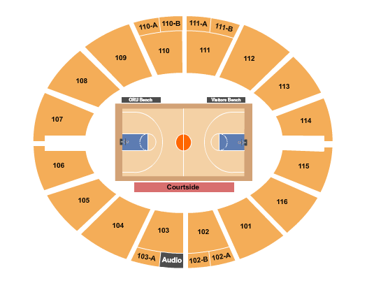 Mabee Center - OK Seating Chart: Basketball 2