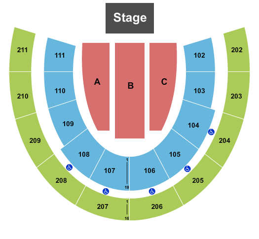 Mabee Center - OK Seating Chart: Endstage 4