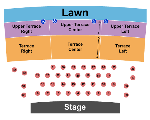 Mable House Barnes Amphitheatre Seating Chart: End Stage