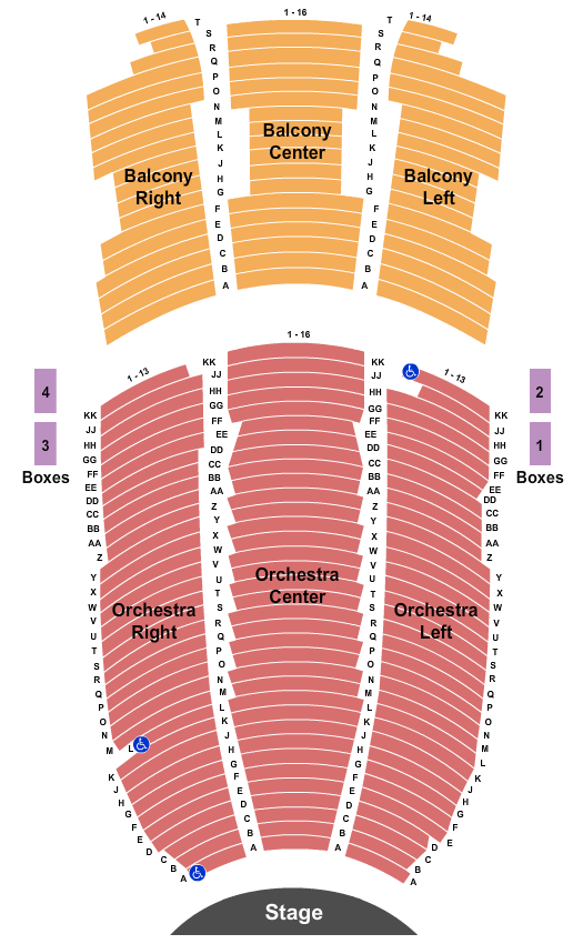 Macky Auditorium Concert Hall Seating Chart: Endstage 2