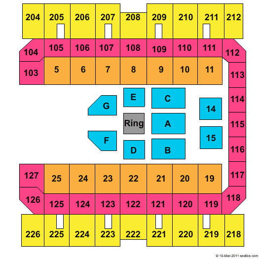 Macon Centreplex Seating Map