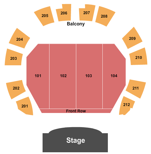 Macon City Auditorium Seating Chart: Endstage 3