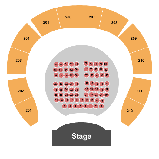 Macon City Auditorium Seating Chart: Tables 2