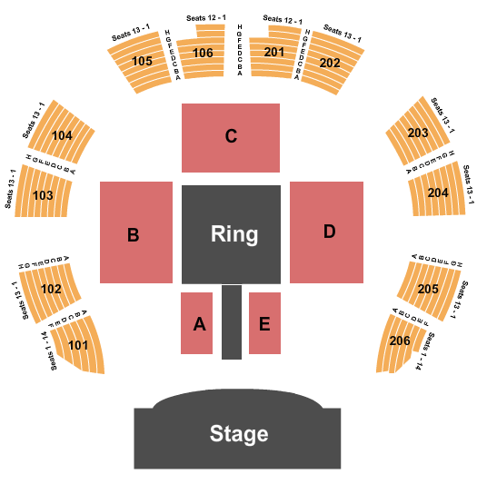 Macon City Auditorium Seating Chart: WWE