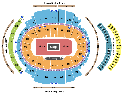 Madison Square Garden Seating Chart: Center Stage 2