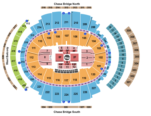 Madison Square Garden Seating Chart: Center Stage 3