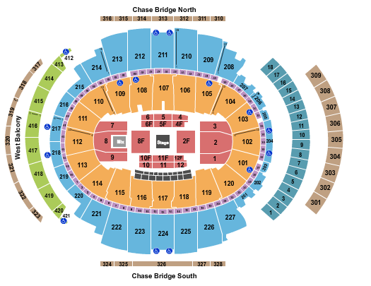 Madison Square Garden Seating Chart: Center Stage 4
