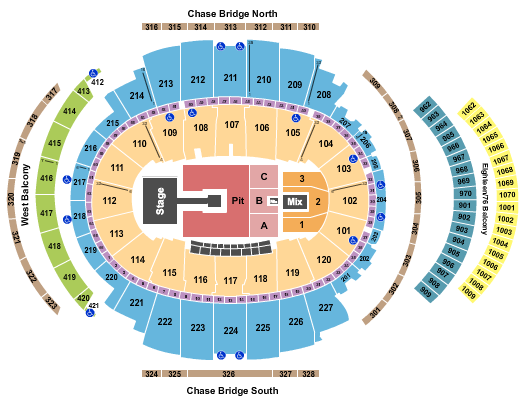 Madison Square Garden Seating Chart: Endstage Pit