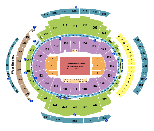 Madison Square Garden Seating Chart: Generic Floor