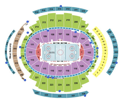 Madison Square Garden Seating Chart: Hockey Rows