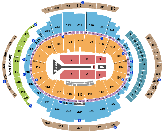 Madison Square Garden Seating Chart: Maroon 5 -1