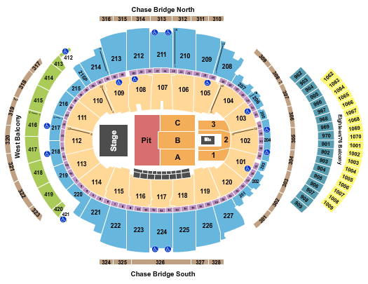 Madison Square Garden Seating Chart: Pantera