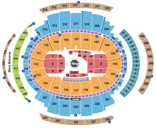 Madison Square Garden Seating Chart: UFC