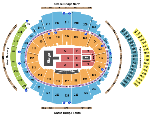 Madison Square Garden Seating Chart: Wu-Tang Clan