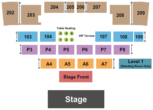 City Winery Chicago Seating Chart With Numbers