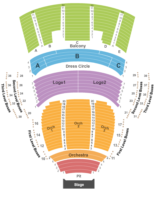 Mahaffey Theater At The Duke Energy Center for the Arts Seating Chart: Endstage-3