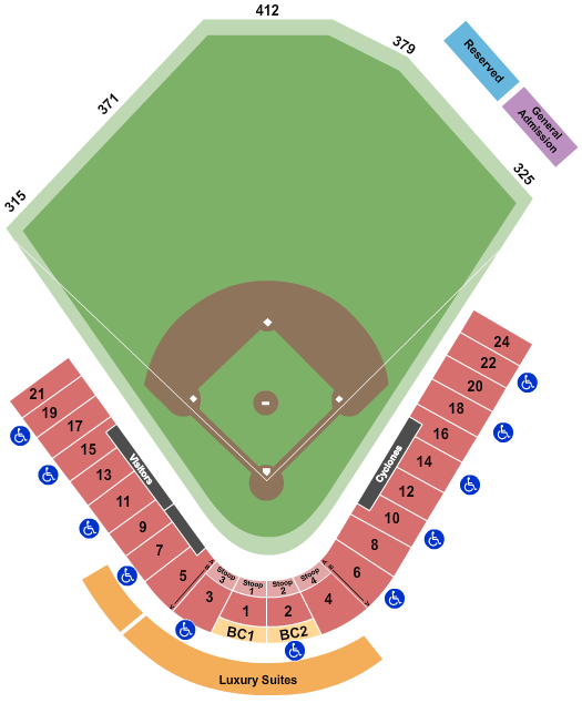 Maimonides Park Seating Chart: Baseball