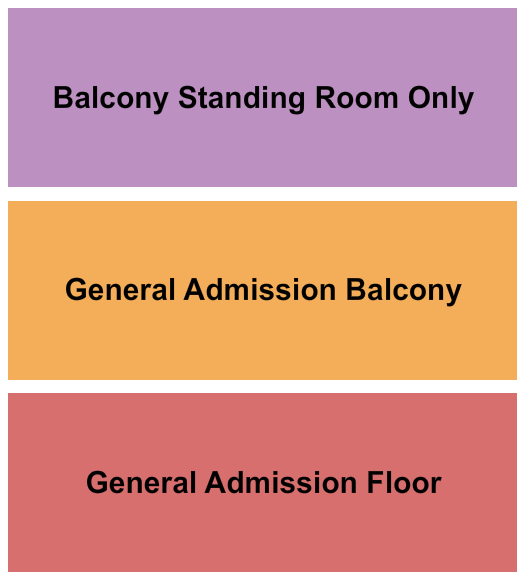 Main Hall At The Great Hall Seating Chart: GA Floor & GA/SRO Balcony