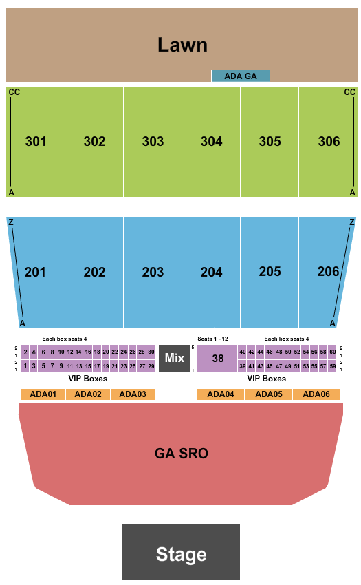 Maine Savings Amphitheater Seating Chart: Endstage SRO