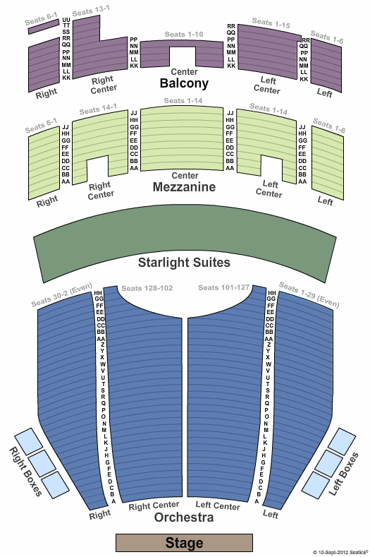 Majestic Theatre Seating Chart