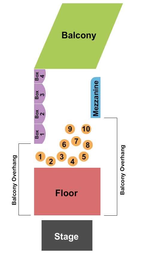 Majestic Theatre Madison Seating Chart: Endstage Tables