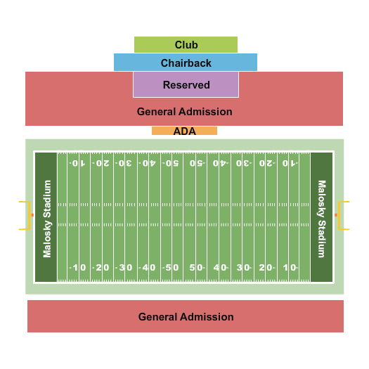 Malosky Stadium Seating Chart: Football