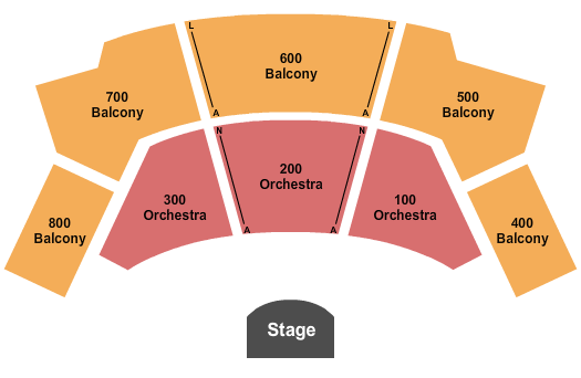 Maltz Performing Arts Center Seating Chart: Endstage - No Floor