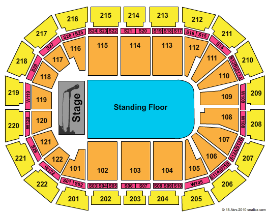 Manchester Arena Seating Chart