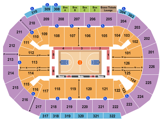 Mandalay Bay Event Center Detailed Seating Chart