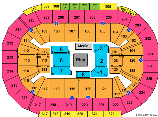 Mandalay Bay Arena Seating Chart Ufc