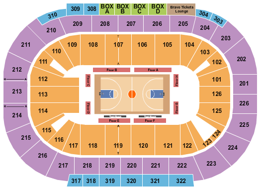 Michelob ULTRA Arena At Mandalay Bay Seating Chart: Basketball - WNBA