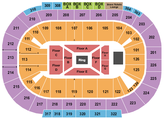 Michelob ULTRA Arena At Mandalay Bay Seating Chart: Boxing 2